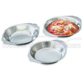 Au Gratins, Round, Stainless Steel, 6 Ounce -- 12 Per Case