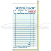 National Checking Company Carbonless Guest Check Paper - 2 Part Green, 17 Line, 3.4 x 6.75 inch -- 2500 per case.