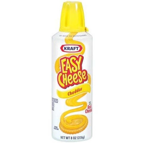 Easy Cheese Cheddar, 8 Ounce --12 Case