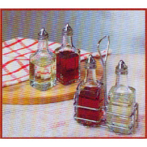 Oil & Vinegar Cruet With Wire Rack, 5.Oz -- 6 Count