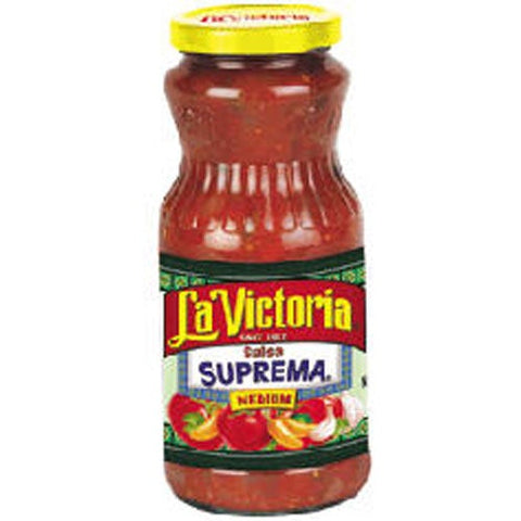 La Victoria Suprema Salsa, Medium, Retail, 16 Ounce -- 12 Case
