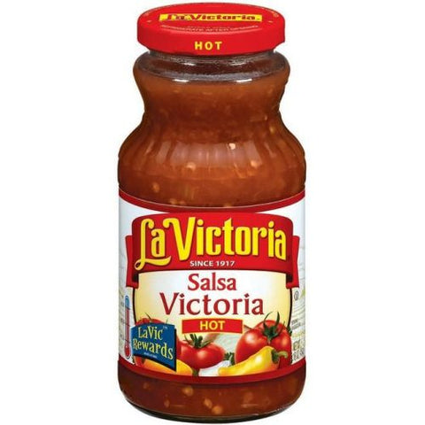 La Victoria Hot Salsa, Retail,16 Ounce -- 12 Case
