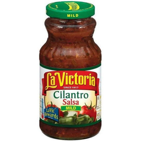 La Victoria Cilantro Salsa, Mild, Retail, 16 Ounce -- 12 Case