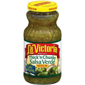 La Victoria Salsa, Verde Thick & Chunky, Retail, 16 Ounce -- 12 Case