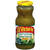 La Victoria Salsa Verde, Thick & Chunky, Medium, Retail, 24 Ounce -- 12 Case