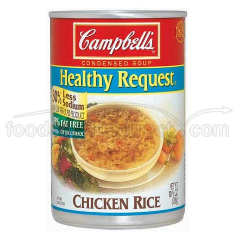 Campbells Healthy Request Chicken Rice Soup - 10.5 oz. can, 12 per case