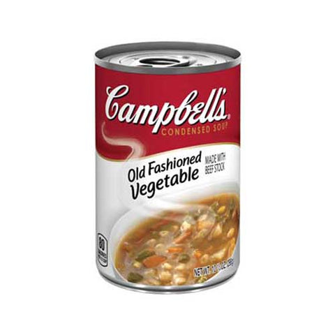 Campbells Condensed Old Fashion Vegetable Soup - 10.5 oz. can, 12 per case