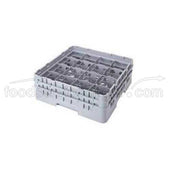 Soft Gray Cambro Camrack Full Size 16 Compartment Glass Rack, 8 1/2 inch -- 2 per case