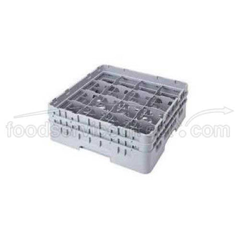 Soft Gray Cambro Camrack Full Size 16 Compartment Glass Rack, 8 1/2 inch -- 2 per case