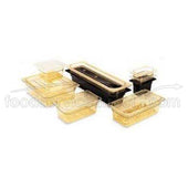 Amber Cambro H-Pans 1/3 Size Drain Shelf Only, 6 15/16 x 12 3/4 inch -- 6 per case.