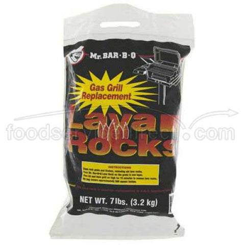 Mr Bar B Q Bagged Natural Lava Rock, 7 Pound.