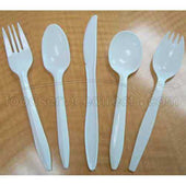 Goldmax Bronze Series White Polypropylene Medium Weight Fork, 12.5 x 9.25 x 8.25 inch -- 10 per case.