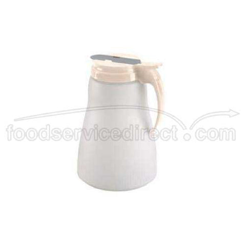 Traex Cafe Color Collection Dripcut Server - Polyethylene Jar with Almond Top, 64 Ounce -- 6 per case.