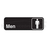 Traex White Imprint On Black Men - Sign, 3 x 9 inch.