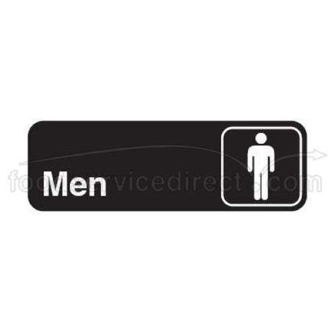 Traex White Imprint On Black Men - Sign, 3 x 9 inch.