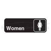 Traex White Imprint On Black Women - Sign, 3 x 9 inch.