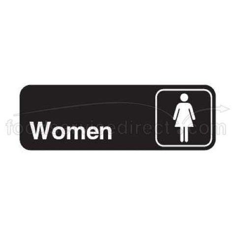 Traex White Imprint On Black Women - Sign, 3 x 9 inch.