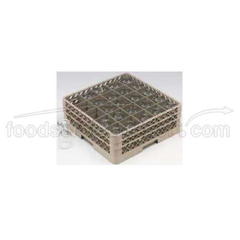 Traex Rack Master Beige 25 Compartment Glass Rack with Three Extenders, 8 3/4 x 19 3/4 x 19 3/4 inch -- 2 per case.
