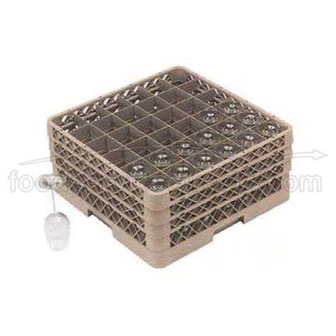 Traex Rack Master Beige 36 Compartment Glass Rack with Two Extenders, 7 1/8 x 19 3/4 x 19 3/4 inch -- 2 per case.