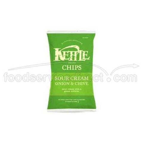 Kettle Foods Sour Cream, Onion and Chive Potato Chips - 3 oz. bag, 12 per case