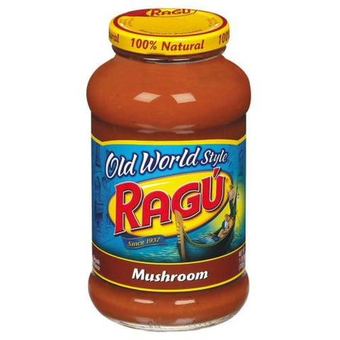 Ragu Extra Flavor Mushroom Pasta Sauce, 26 Ounce -- 12 per case.