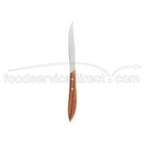 Walco Stainless Pakka Wood Handle Steak Knife, 4 1/4 inch -- 24 per case.