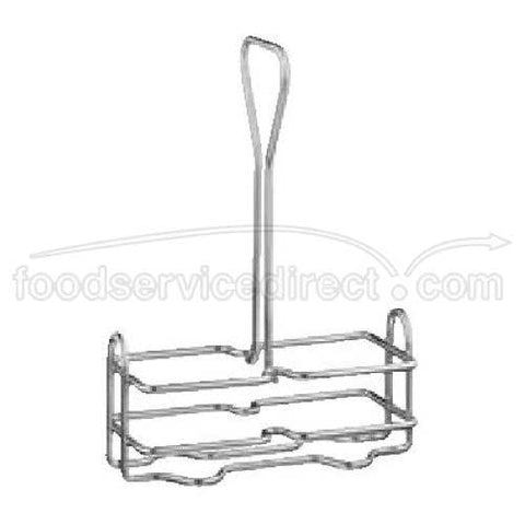 Traex Dripcut 2 Compartment Wire Rack Condiment Caddy, 7 1/4 x 2 5/8 x 5 3/4 inch -- 6 per case.