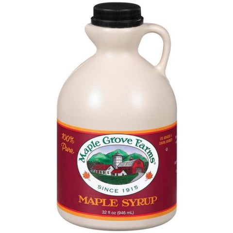 Maple Grove Farms Dark Amber Syrup, 32 Ounce -- 12 per case.