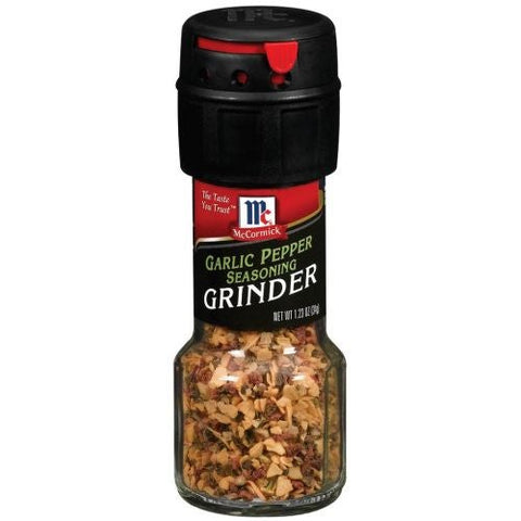 Mccormick Garlic Pepper Seasoning Grinder, 1.23 Ounce -- 36 per case.