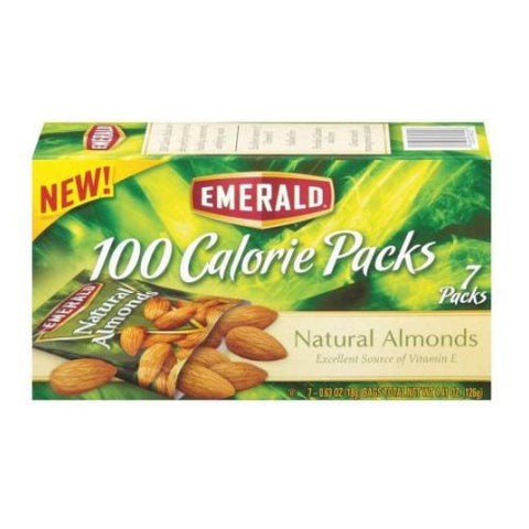 Emerald Natural Almonds, 0.63 Ounce - 7 per pack -- 12 packs per case.