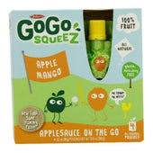 GoGo Squeez Apple Mango On The Go Applesauce, 3.2 Ounce - 4 per pack -- 12 packs per case.