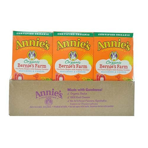 Annies Homegrown Organic Bernies Farm Mac and Cheese Shapes, 6 Ounce -- 12 per case