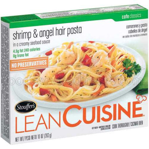 Nestle Stouffers Lean Cuisine Cafe Classics Entree Shrimp and Angel Hair Pasta, 92 Ounce -- 12 per case.