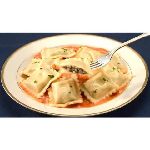 Carlas Precooked Medium Square Meat Ravioli Pasta, 2 Pound -- 4 per case.