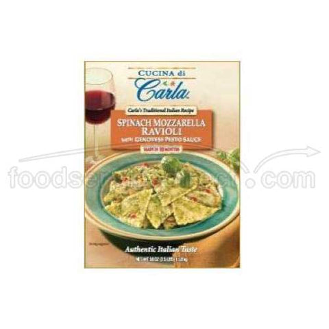 Carlas Precooked Spinach and Cheese Ravioli Pasta, 2 Pound -- 4 per case.