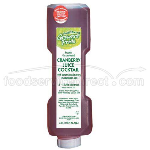 Floridas Natural Growers Pride Cranberry Cocktail Juice, 3.5 Liter -- 3 per case.