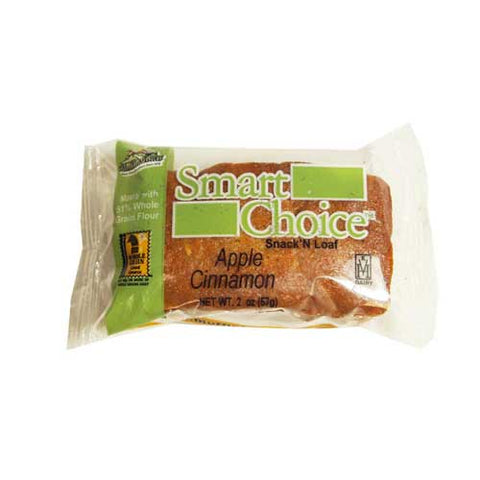 Smart Choice Wholegrain Apple Cinnamon Snack N Loaves, 2 Ounce -- 72 per case.