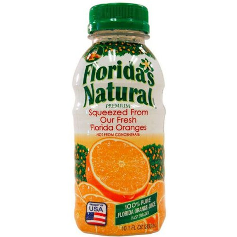 Floridas Natural 100 Percent Orange Juice, 10.1 Fluid Ounce -- 24 per case.