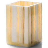 Hollowick Luxor Alabaster Square Tealight Lamp.