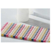 Hollowicks Select Wax Spiral Stripe Birthday Candle, 2 1/4 inch Height -- 144 per case.