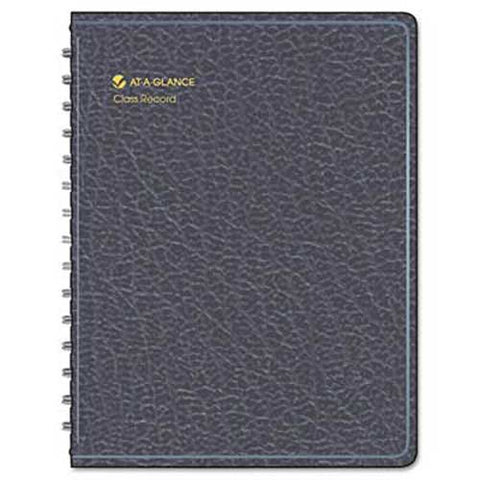 AT-A-GLANCE Undated Class Record Book, 10 7/8 x 8 1/4, Black
