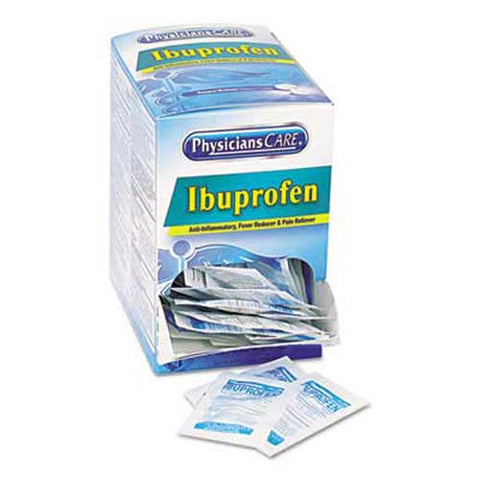 PhysiciansCare Ibuprofen Medication, Two-Pack, 200mg, 50 Packs/Box