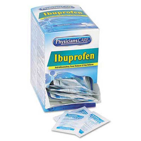PhysiciansCare Ibuprofen Pain Reliever, Two-Pack, 125 Packs/Box