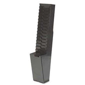 Acroprint 25-Pocket Expanding Time Card Rack, Plastic, Black