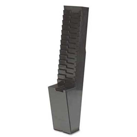 Acroprint 25-Pocket Expanding Time Card Rack, Plastic, Black
