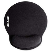 Allsop Memory Foam Mouse Pad with Wrist Rest, Black, 7 1/4 inch x 8 1/4 inch