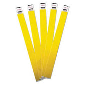 Advantus Crowd Management Wristbands, Sequentially Numbered, Yellow, 500/Pack