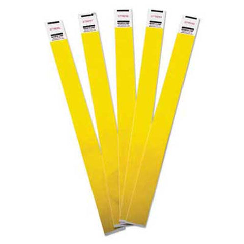 Advantus Crowd Management Wristbands, Sequentially Numbered, Yellow, 500/Pack