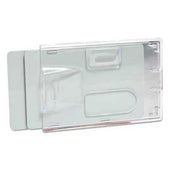 Baumgartens Sicurix Sealable Cardholder, Vertical, 3 x 5 1/2, Clear, 50/Pack