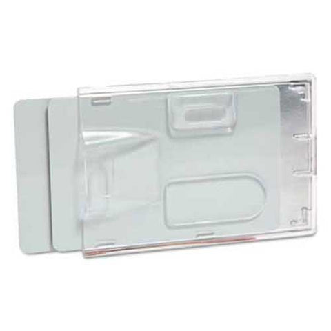 Baumgartens Sicurix Sealable Cardholder, Vertical, 3 x 5 1/2, Clear, 50/Pack